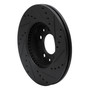 DFC Brake Rotor - Drilled and Slotted - Black 633-80038L
