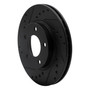DFC Brake Rotor - Drilled and Slotted - Black 633-80027L
