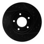 DFC Brake Rotor - Drilled and Slotted - Black 633-80027L