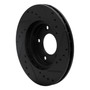 DFC Brake Rotor - Drilled and Slotted - Black 633-80027L