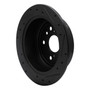DFC Brake Rotor - Drilled and Slotted - Black 633-76130L