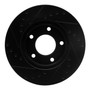 DFC Brake Rotor - Drilled and Slotted - Black 633-80027R