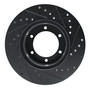 DFC Brake Rotor - Drilled and Slotted - Black 633-76102L