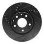 DFC Brake Rotor - Drilled and Slotted - Black 633-80081L