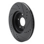 DFC Brake Rotor - Drilled and Slotted - Black 633-80081L