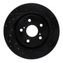 DFC Brake Rotor - Drilled & Slotted - Black 633-76154R