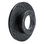 DFC Brake Rotor - Drilled and Slotted - Black 633-76102R