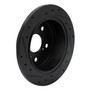 DFC Brake Rotor - Drilled and Slotted - Black 633-76076R