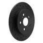 DFC Brake Rotor - Drilled and Slotted - Black 633-76083R
