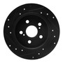 DFC Brake Rotor - Drilled and Slotted - Black 633-76083R