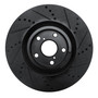 DFC Brake Rotor - Drilled and Slotted - Black 633-76063D