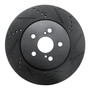 DFC Brake Rotor - Drilled and Slotted - Black 633-76155R