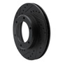 DFC Brake Rotor - Drilled and Slotted - Black 633-76110L