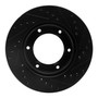 DFC Brake Rotor - Drilled and Slotted - Black 633-76110L