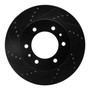 DFC Brake Rotor - Drilled and Slotted - Black 633-93000L
