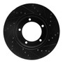 DFC Brake Rotor - Drilled and Slotted - Black 633-76112L