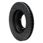 DFC Brake Rotor - Drilled and Slotted - Black 633-76112L