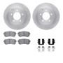 DFC Brake Rotor with 5000 Brake Pads and Hardware Kit 6512-03258