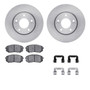 DFC Brake Rotor with 5000 Brake Pads and Hardware Kit 6512-03196