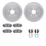 DFC Brake Rotor with 5000 Brake Pads and Hardware Kit 6512-13077