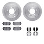 DFC Brake Rotor with 5000 Brake Pads and Hardware Kit 6512-21071