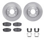 DFC Brake Rotor with 5000 Brake Pads and Hardware Kit 6512-21081