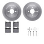 DFC Brake Rotor with 5000 Brake Pads and Hardware Kit 6512-27166