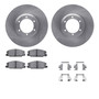 DFC Brake Rotor with 5000 Brake Pads and Hardware Kit 6512-37027