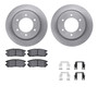 DFC Brake Rotor with 5000 Brake Pads and Hardware Kit 6512-37042