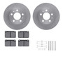 DFC Brake Rotor with 5000 Brake Pads and Hardware Kit 6512-27120