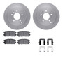 DFC Brake Rotor with 5000 Brake Pads and Hardware Kit 6512-47310