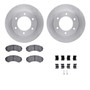 DFC Brake Rotor with 5000 Brake Pads and Hardware Kit 6512-37046