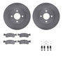 DFC Brake Rotor with 5000 Brake Pads and Hardware Kit 6512-39059