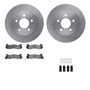 DFC Brake Rotor with 5000 Brake Pads and Hardware Kit 6512-55090