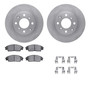 DFC Brake Rotor with 5000 Brake Pads and Hardware Kit 6512-59155
