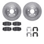 DFC Brake Rotor with 5000 Brake Pads and Hardware Kit 6512-45104