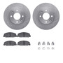 DFC Brake Rotor with 5000 Brake Pads and Hardware Kit 6512-59164