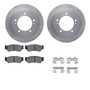 DFC Brake Rotor with 5000 Brake Pads and Hardware Kit 6512-47269