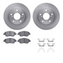 DFC Brake Rotor with 5000 Brake Pads and Hardware Kit 6512-59309