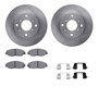 DFC Brake Rotor with 5000 Brake Pads and Hardware Kit 6512-59243