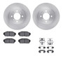 DFC Brake Rotor with 5000 Brake Pads and Hardware Kit 6512-59193