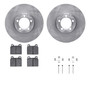 DFC Brake Rotor with 5000 Brake Pads and Hardware Kit 6512-63122