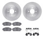 DFC Brake Rotor with 5000 Brake Pads and Hardware Kit 6512-59194
