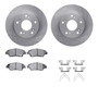 DFC Brake Rotor with 5000 Brake Pads and Hardware Kit 6512-59277