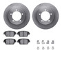 DFC Brake Rotor with 5000 Brake Pads and Hardware Kit 6512-72104