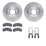 DFC Brake Rotor with 5000 Brake Pads and Hardware Kit 6512-72110