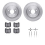 DFC Brake Rotor with 5000 Brake Pads and Hardware Kit 6512-68053