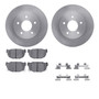 DFC Brake Rotor with 5000 Brake Pads and Hardware Kit 6512-67224