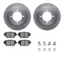 DFC Brake Rotor with 5000 Brake Pads and Hardware Kit 6512-72101
