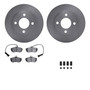 DFC Brake Rotor with 5000 Brake Pads and Hardware Kit 6512-73079
